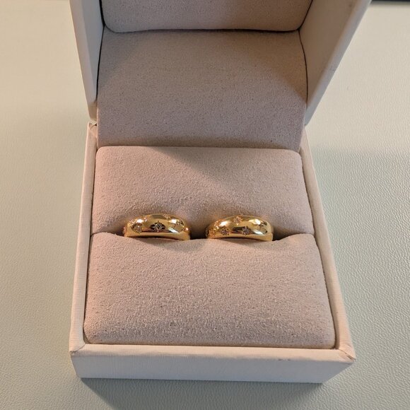 Astley Clarke Gold Celestial Mini Tiny Star Huggie Earrings - Picture 3 of 5